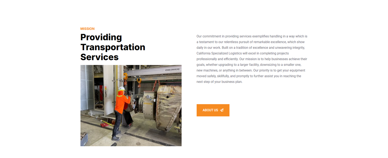 California Specialized Logistics Website